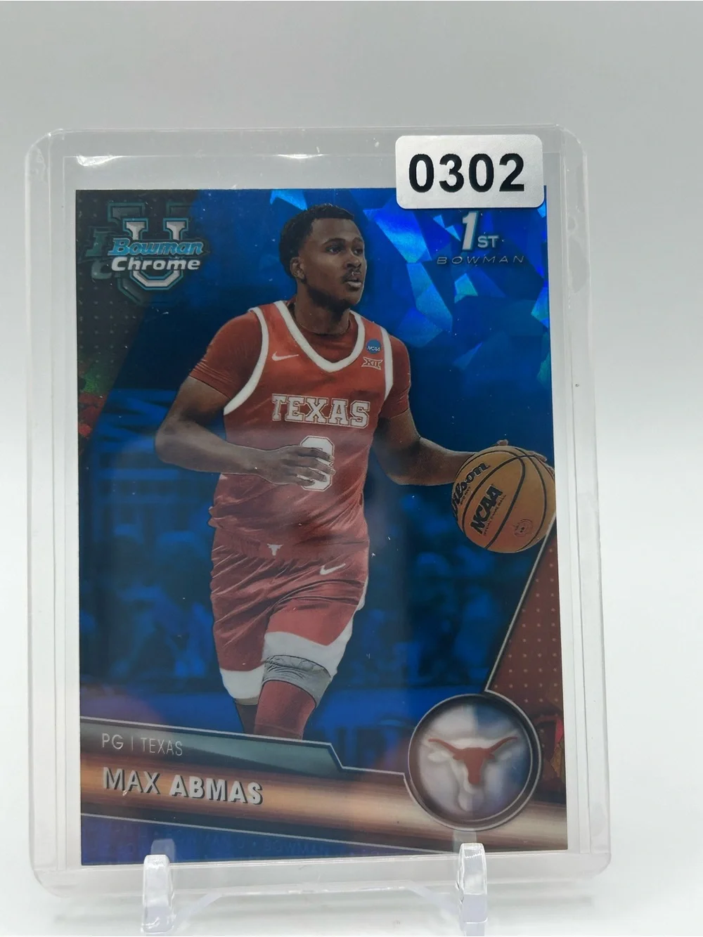 Max Abmas Texas Basketball Trading Card 🏀 1st Bowman